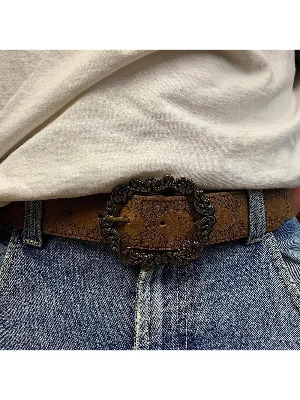 Vintage Brown Western Belt
